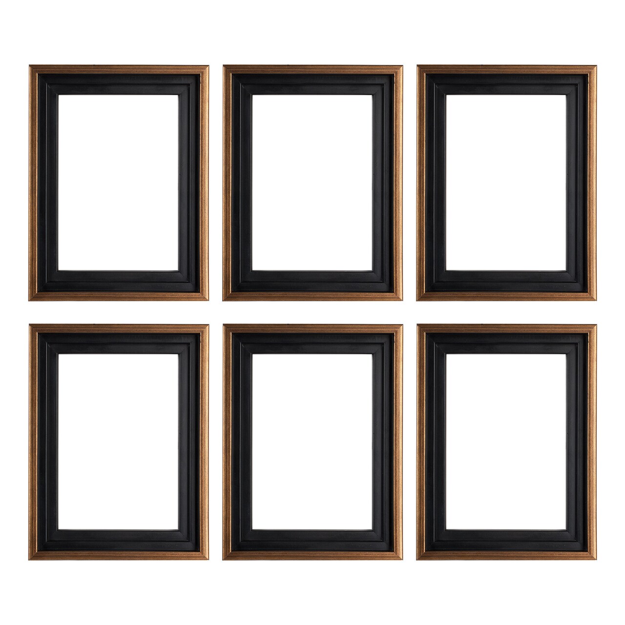 Creative Mark Illusions Floater Canvas Frame, Antique Gold, 3/4 in - Pack of 6, Ideal for Galleries, Artists & Professionals, Frames for Canvas Paintings, Complete Hanging Hardware